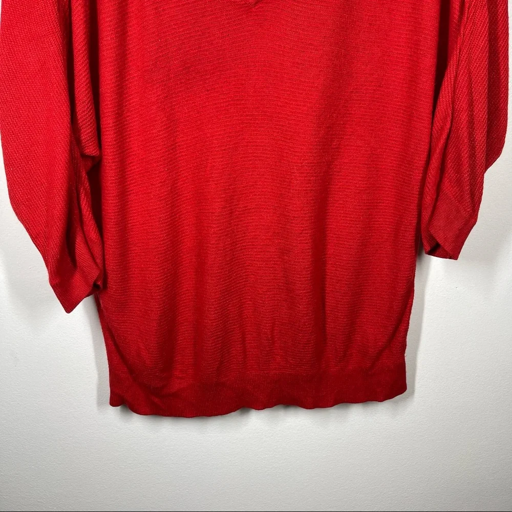 Red Express Open Back Blouse - Picture 3 of 7